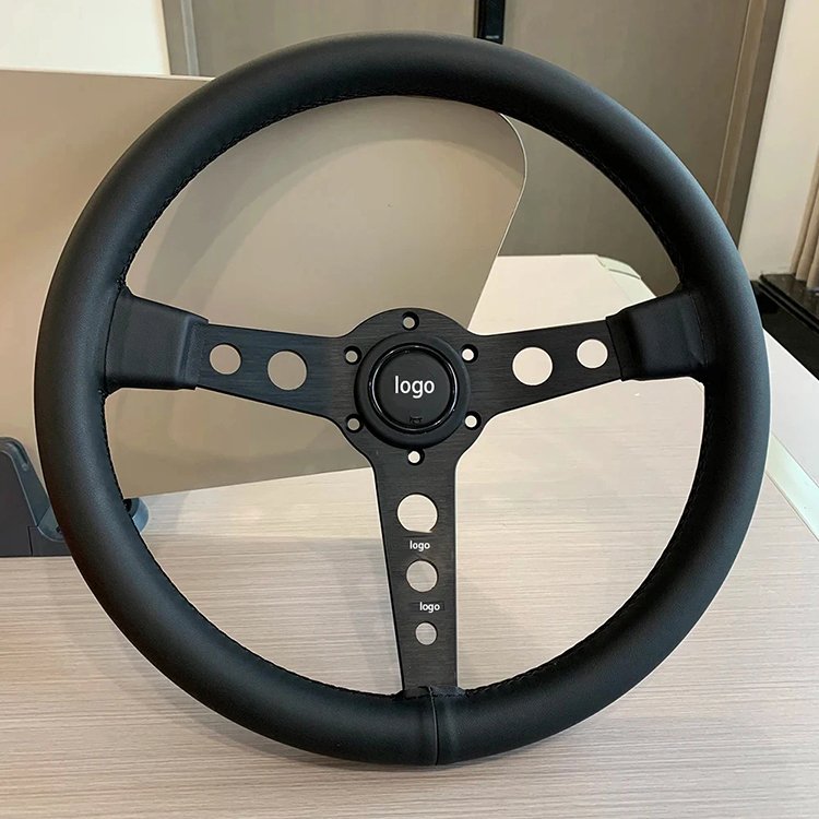 Tiypeor Prototipo Black Edition Leather Steering Wheel 350MM 14inch Racing Car Steering Wheel