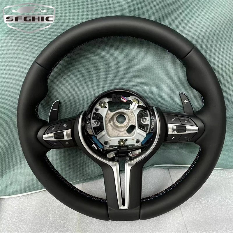 Car Steering Wheel M Performance For BMW F30 F32 F10 F20 F82 E46 E60 E90 M3 M5 Leather LED Carbon Fiber Steering Wheel