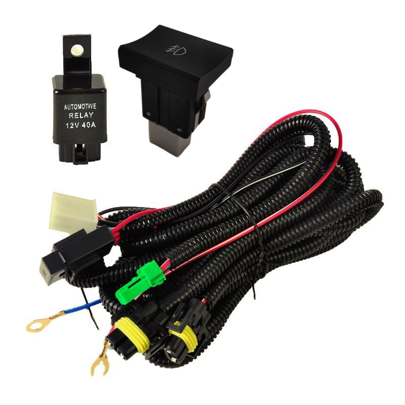 OEM Led Push Button Switch With Wiring Harness Fog Light Switch With Relay for Volkswagen Golf G6