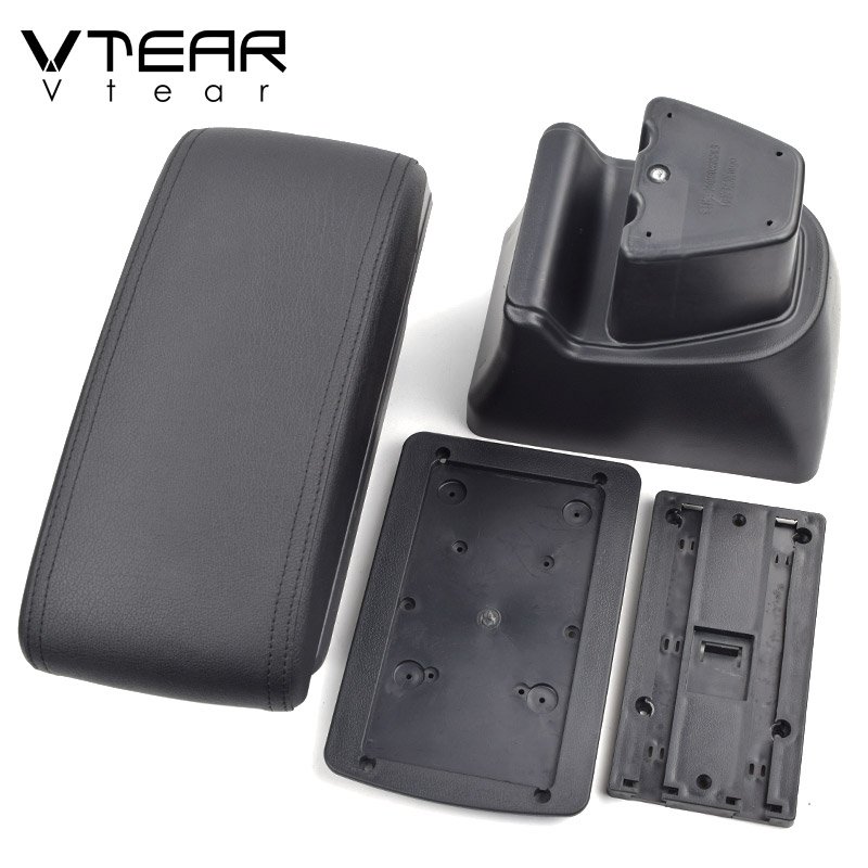 Vtear for Tata Tigor Armrest USB Charging Heighten Double Layer Storage Box Interior Arm Rest Car Accessories Decoration Part