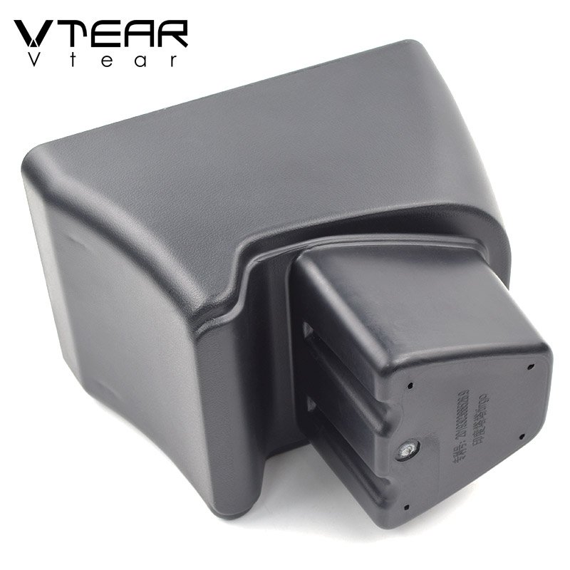 Vtear for Tata Tigor Armrest USB Charging Heighten Double Layer Storage Box Interior Arm Rest Car Accessories Decoration Part