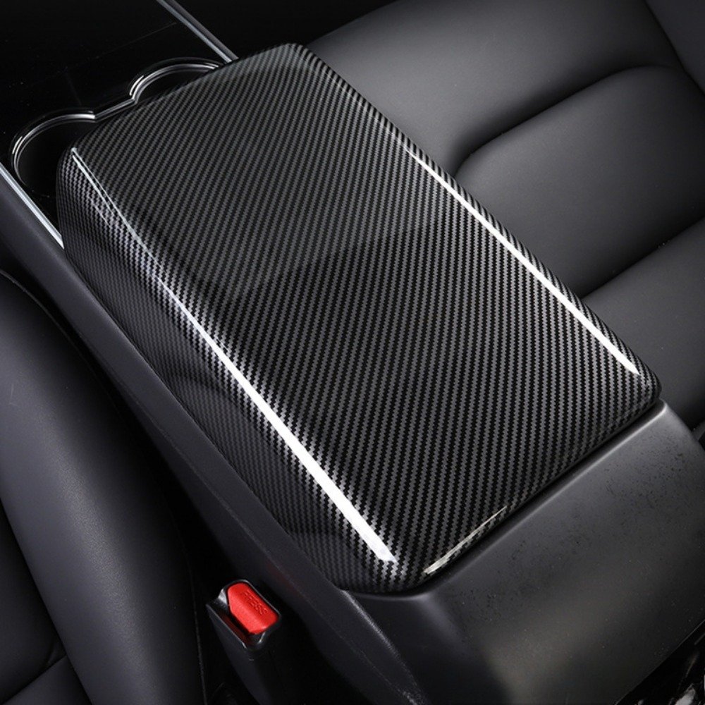 21 Tesla Model Y Armrest Box Panel Modification Suitable for MODEL3 Armrest Storage Box Handbrake Decoration Y