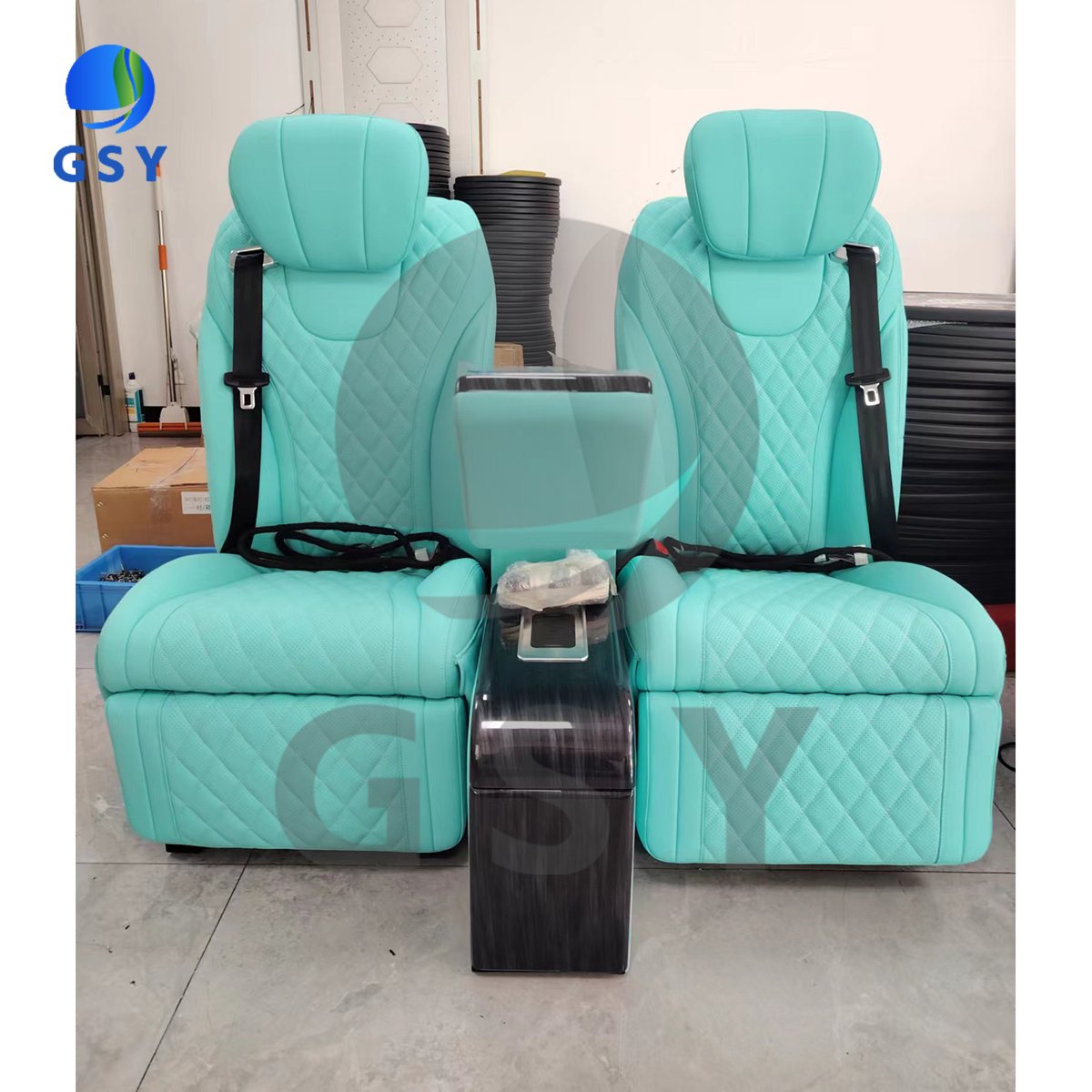 tiffany Blue Rear Seat Kit with Customized Side Wall Touch Screen Armrest Box for Mercedes Benz Vito W447 v Class V220 250 Mpv