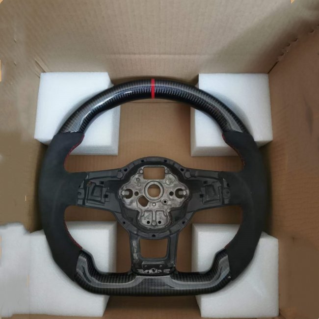 Car part racing carbon fiber steering wheel for VW Golf Passat Magotan jetta Mk7 GTI/R/GTS/GTD fancy performance Scirocco