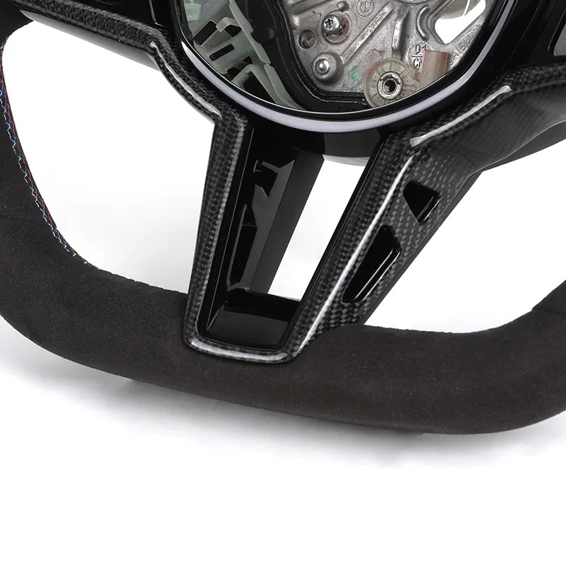 Without Button LCI Full Alcantara Steering Wheel for BMW G Series G01 G20 G05 G26 G30 M3 G80 M4 G82 M8 F92 F96 F97 M235i M340i