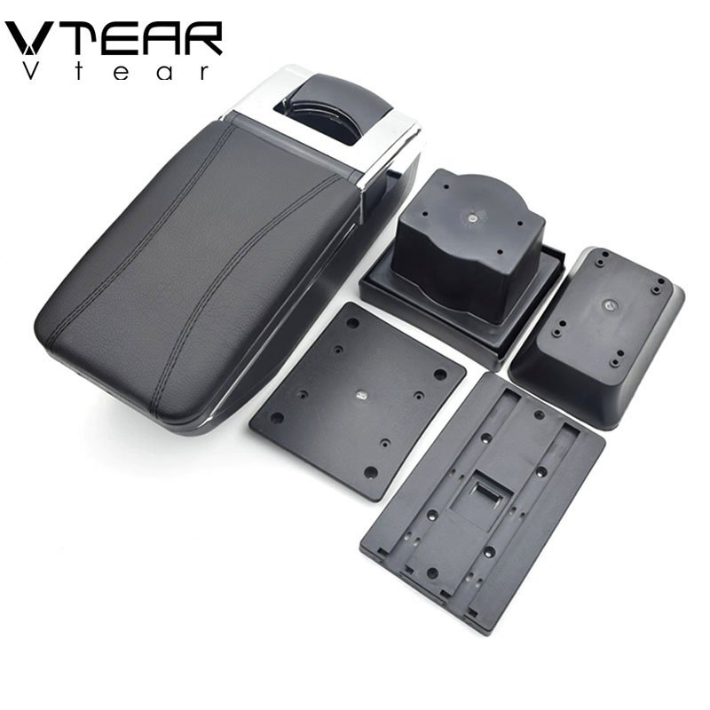 Vtear Armrest Interior Center Console Storage Box Arm Rest Car-Styling Decoration Accessories Parts for Skoda Octavia A5