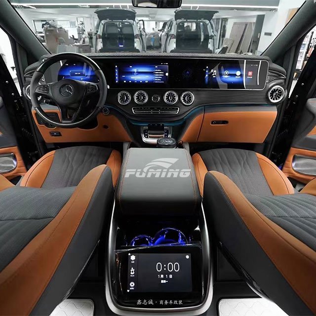 Suitable for Mercedes Benz V-Class W447 Center Console Modified Armrest Box V260 Refrigerator With Touch Screen Model