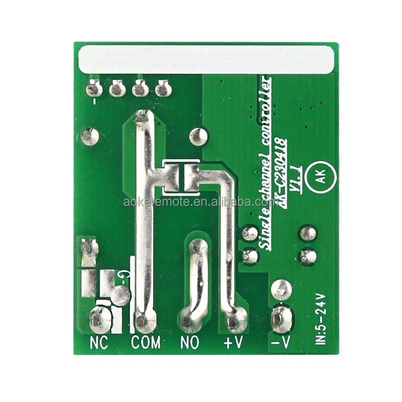 DC 5-24V 10A 1CH Relay Receiver Fixed Code 433 MHz Wireless Transmitter Remote Control Switch for Garage Gate Motor Light