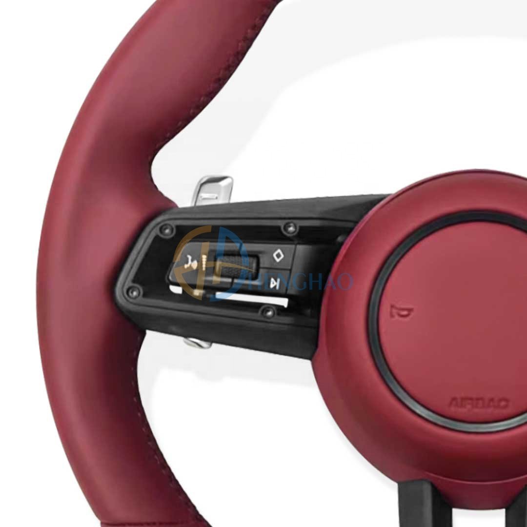 Custom Car Steering Wheel For Porsche Cayenne Macan Cayman Boxster 718 911 991 992 Panamera Upgraded New Leather Steering Wheel