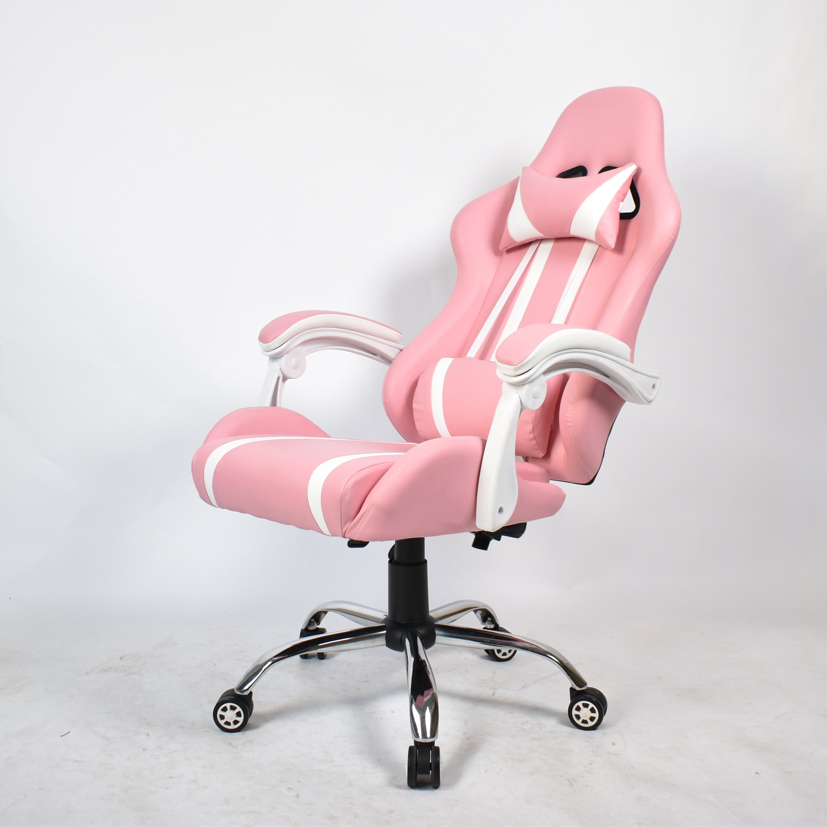 Tall Girl Wheel Chair Bedroom Office Computer Armchair Lovely Ergonomics Pink Gaming Chair