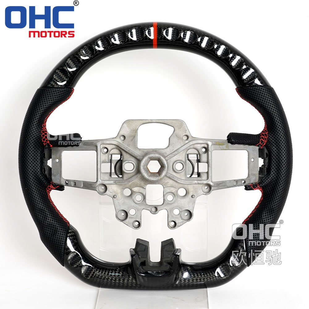 OHC MOTORS Steering Wheels For Ford Mustang gt ecoboost 2015 2016 2017 Carbon Fiber Steering Wheel