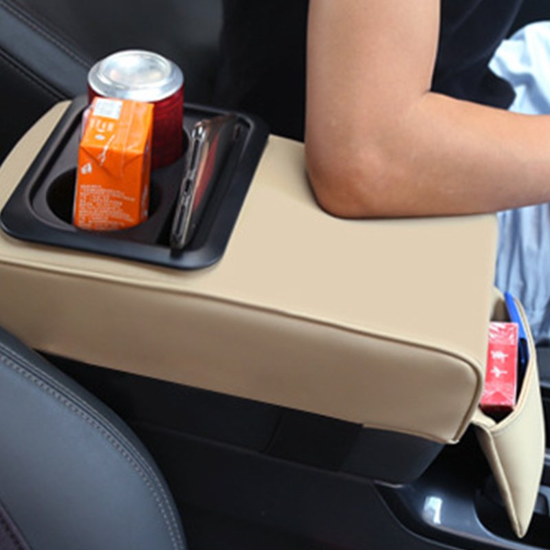 Multifunction Car Armrest Cushion With Cup Phone Holder