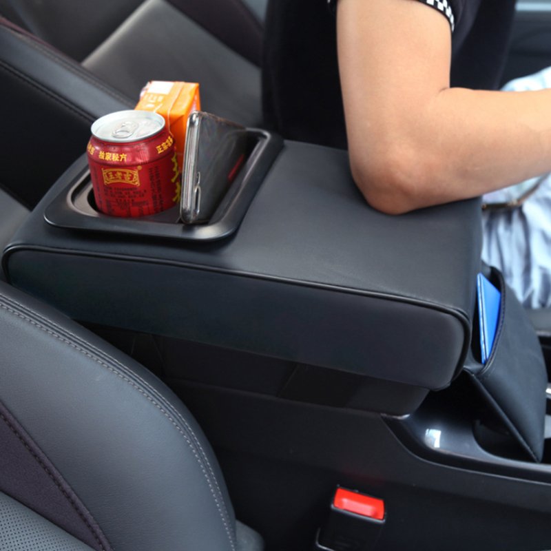 Multifunction Car Armrest Cushion With Cup Phone Holder