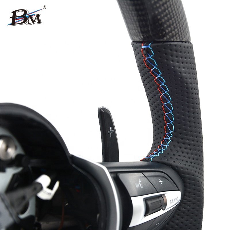 Personalized auto upgrade for BMW F10 F90 F5-7 2009-2016 carbon fiber Custom car interior sport steering wheels cover by BM