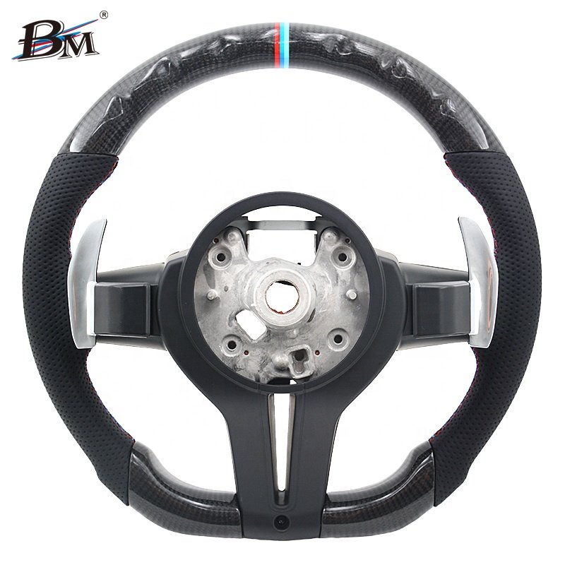 Personalized auto upgrade for BMW F10 F90 F5-7 2009-2016 carbon fiber Custom car interior sport steering wheels cover by BM