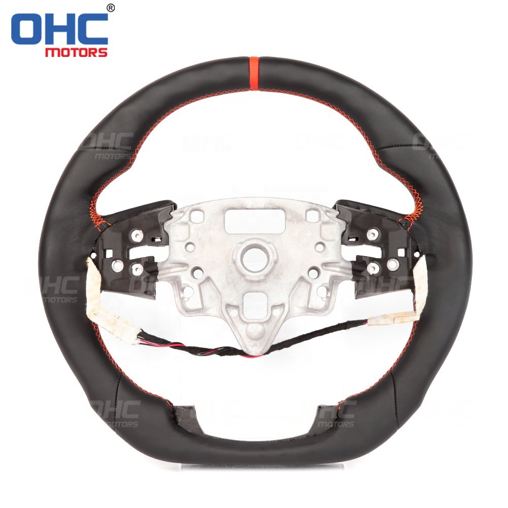 Custom Leather Steering Wheel For 2019 2020 2021 2022 Gmc Sierra 1500 Carbon Fiber Steering Wheel Ohc Motors