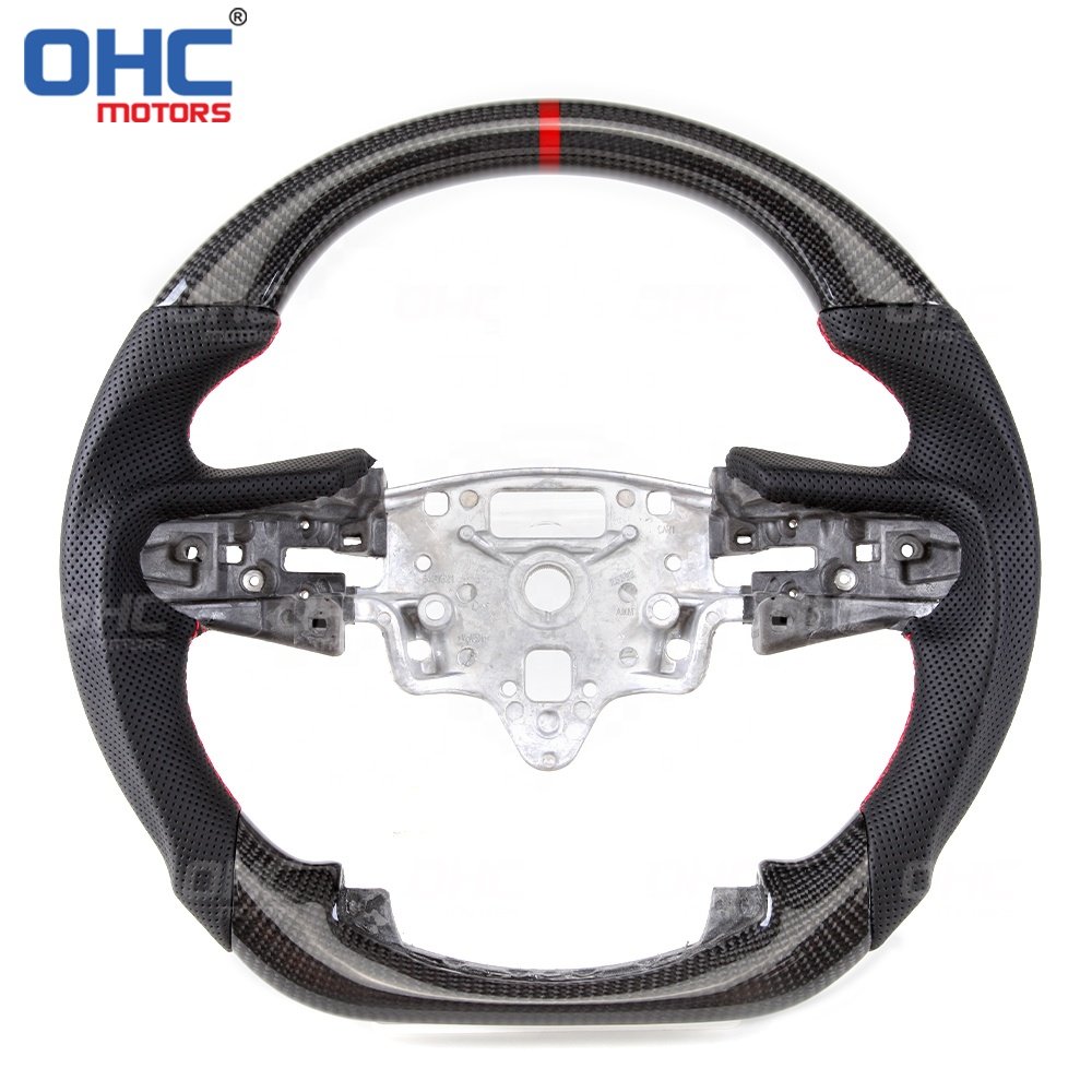 Custom Leather Steering Wheel For 2019 2020 2021 2022 Gmc Sierra 1500 Carbon Fiber Steering Wheel Ohc Motors