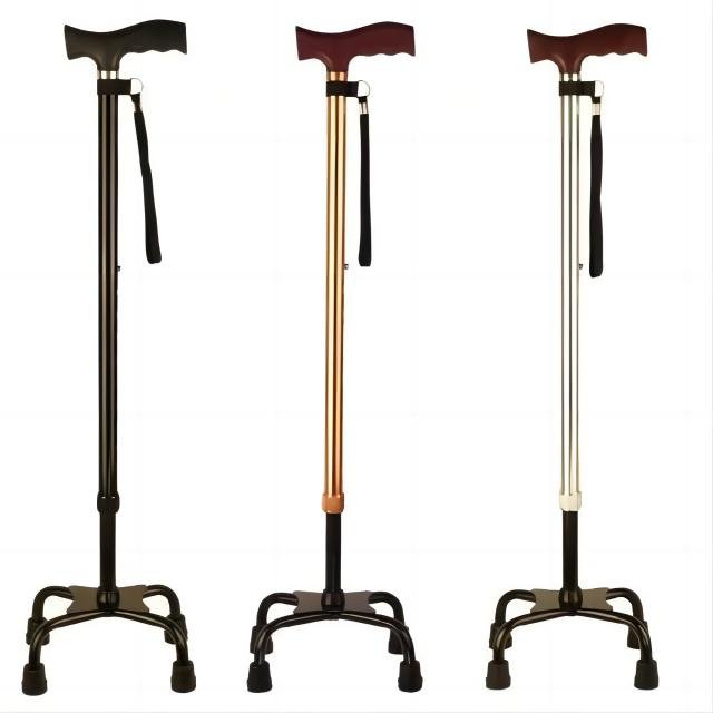 Customizable Fancy Four-Clawed Straight Handle Stick With Adjustable Armrest and Stylish Design for Walking Stick for Disabled