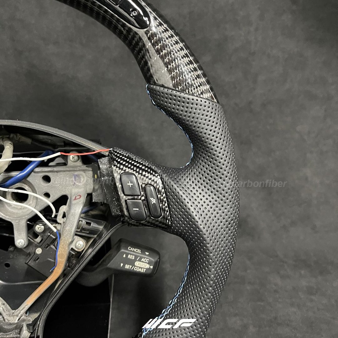 100% Real Carbon Fiber LED Steering Wheel for Subaru STI / WRX