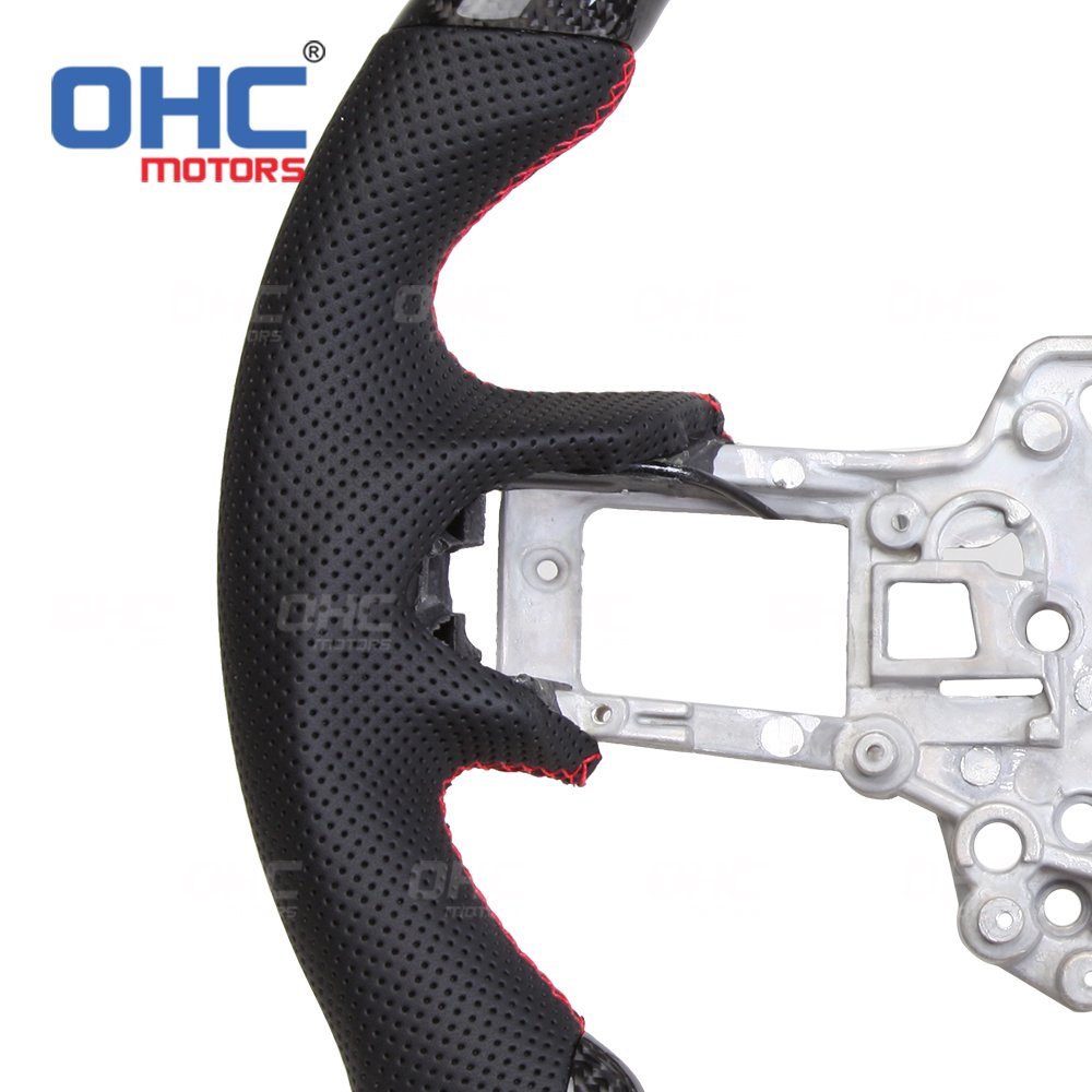 LED RPM Racing Car Carbon Fiber Steering Wheel Fit for Ford Mustang 2018 2019 2020 2021 Carbon Fiber Steering Wheel