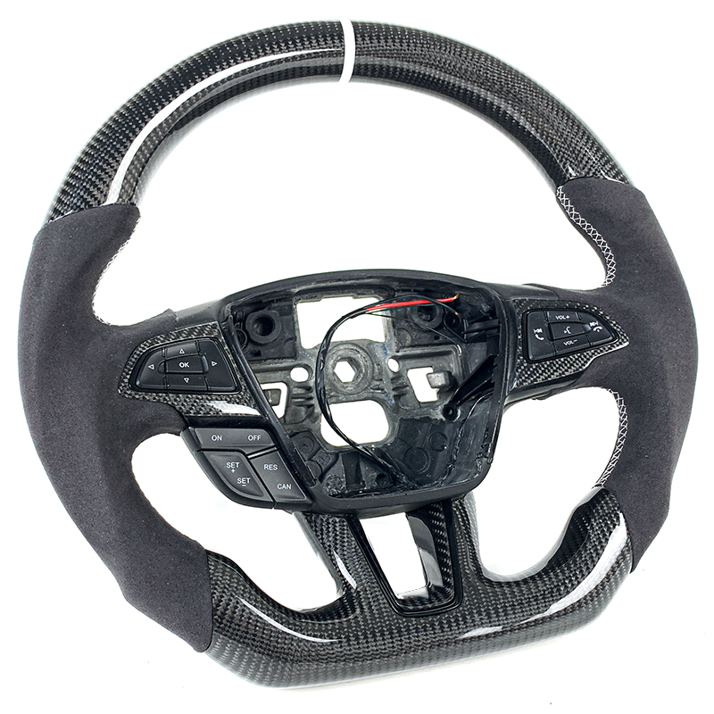 Customized Carbon Fiber Steering Wheel for Ford Focus MK3 Automotive Interior