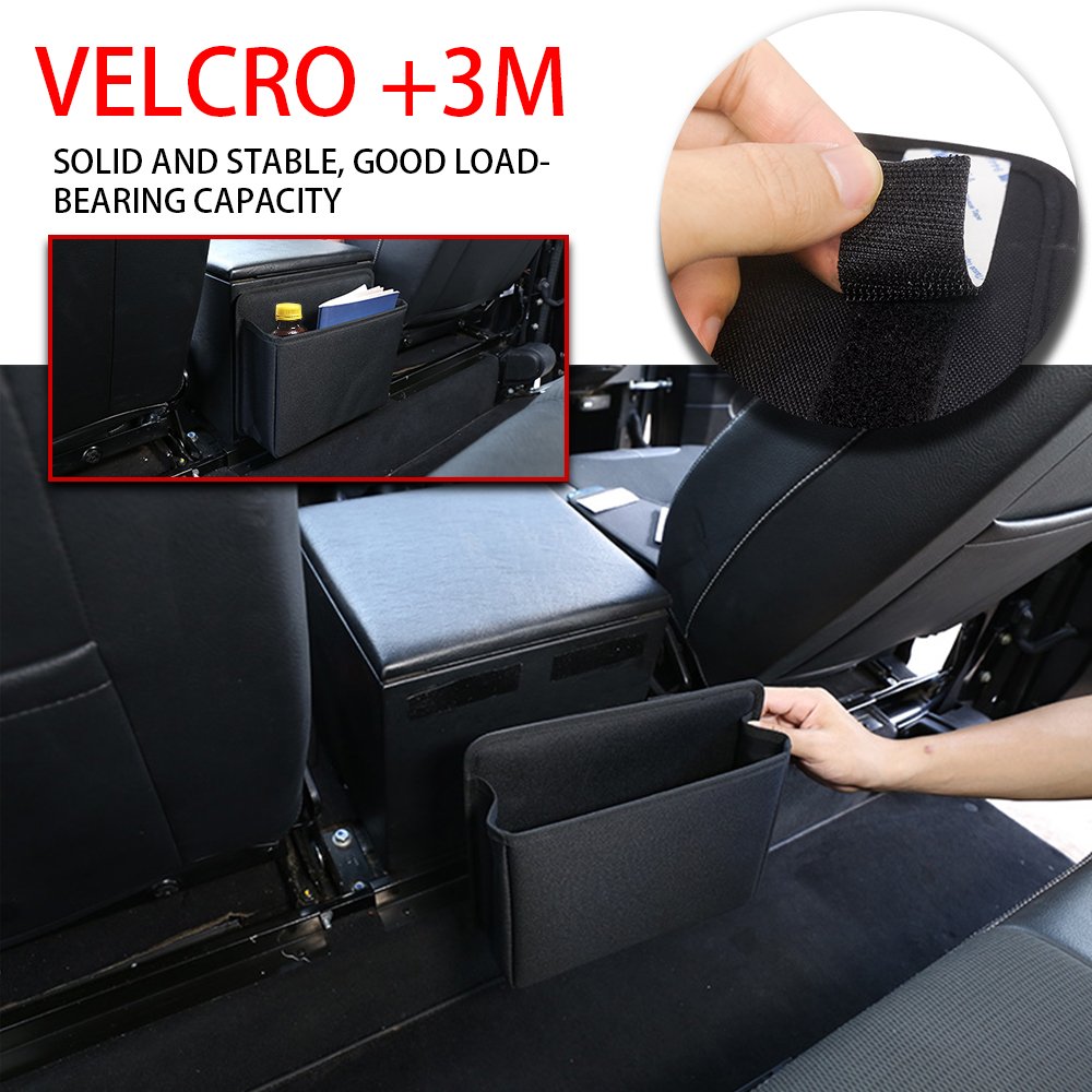 For Land Rover Defender 90 110 130 2009-2018 Black Cotton Car Armrest Box Organizer Storage Bag Auto Accessories