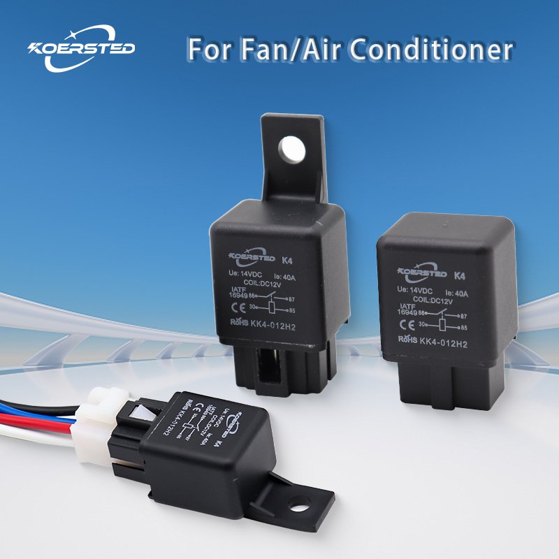 KKA-K4 40A/30A Auto Relay for Car Air Conditioner/Fan 12V 24V 4P 5P New Condition