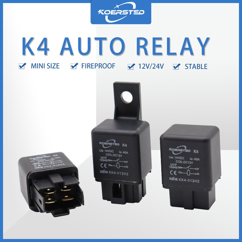 KKA-K4 40A/30A Auto Relay for Car Air Conditioner/Fan 12V 24V 4P 5P New Condition
