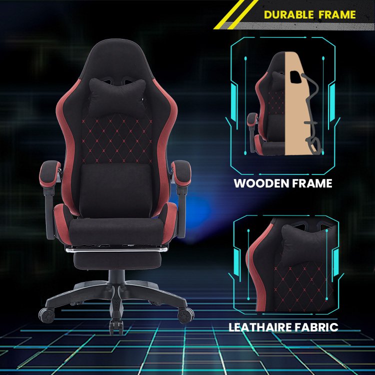 6 Colors Ergonomic PC Computer Chair Breathable Leathaire Fabric Gaming Chair With Footrest