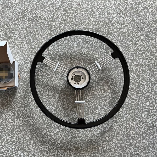 Old car steering wheel