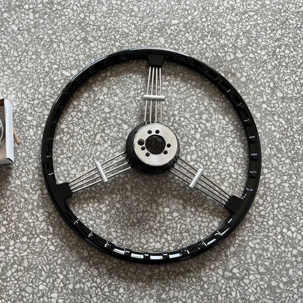 Old car steering wheel