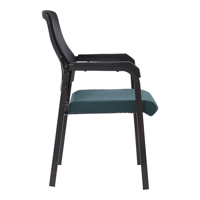 Premium Black Modern Hall Luxury Net Stackable Mesh Visitors Conference Room Office Meeting Chair