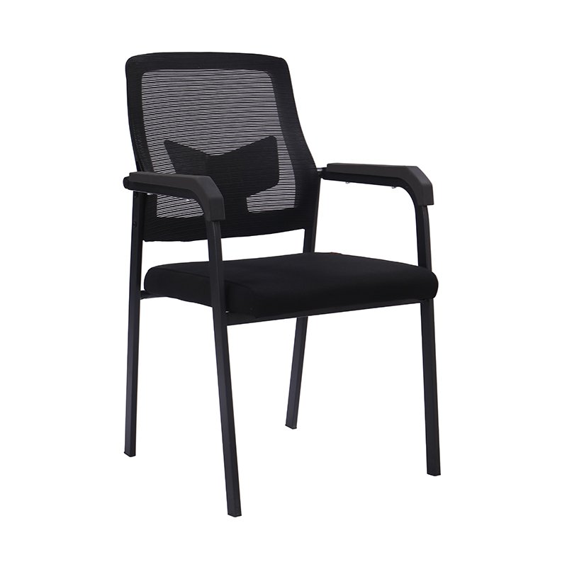 Premium Black Modern Hall Luxury Net Stackable Mesh Visitors Conference Room Office Meeting Chair