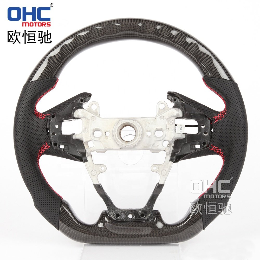 Factory Price Sport Carbon Fiber Steering Wheel For 2016-2021 Honda Civic Gen 10th Type R Fk1 Fk8 Steering Wheel