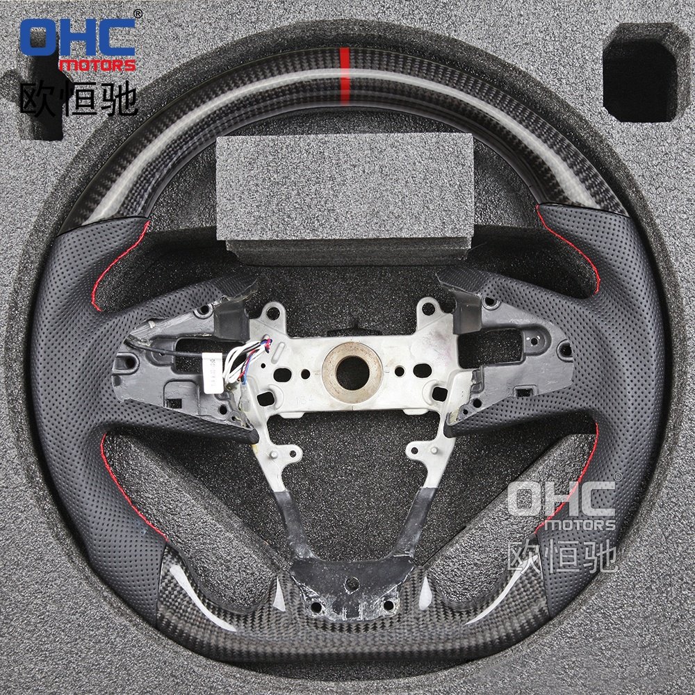 Factory Price Sport Carbon Fiber Steering Wheel For 2016-2021 Honda Civic Gen 10th Type R Fk1 Fk8 Steering Wheel
