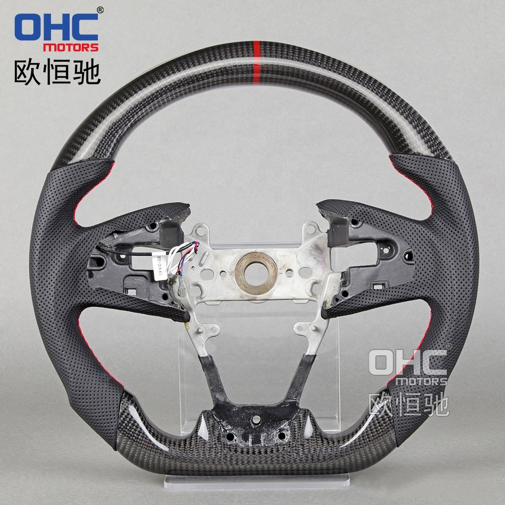 Factory Price Sport Carbon Fiber Steering Wheel For 2016-2021 Honda Civic Gen 10th Type R Fk1 Fk8 Steering Wheel