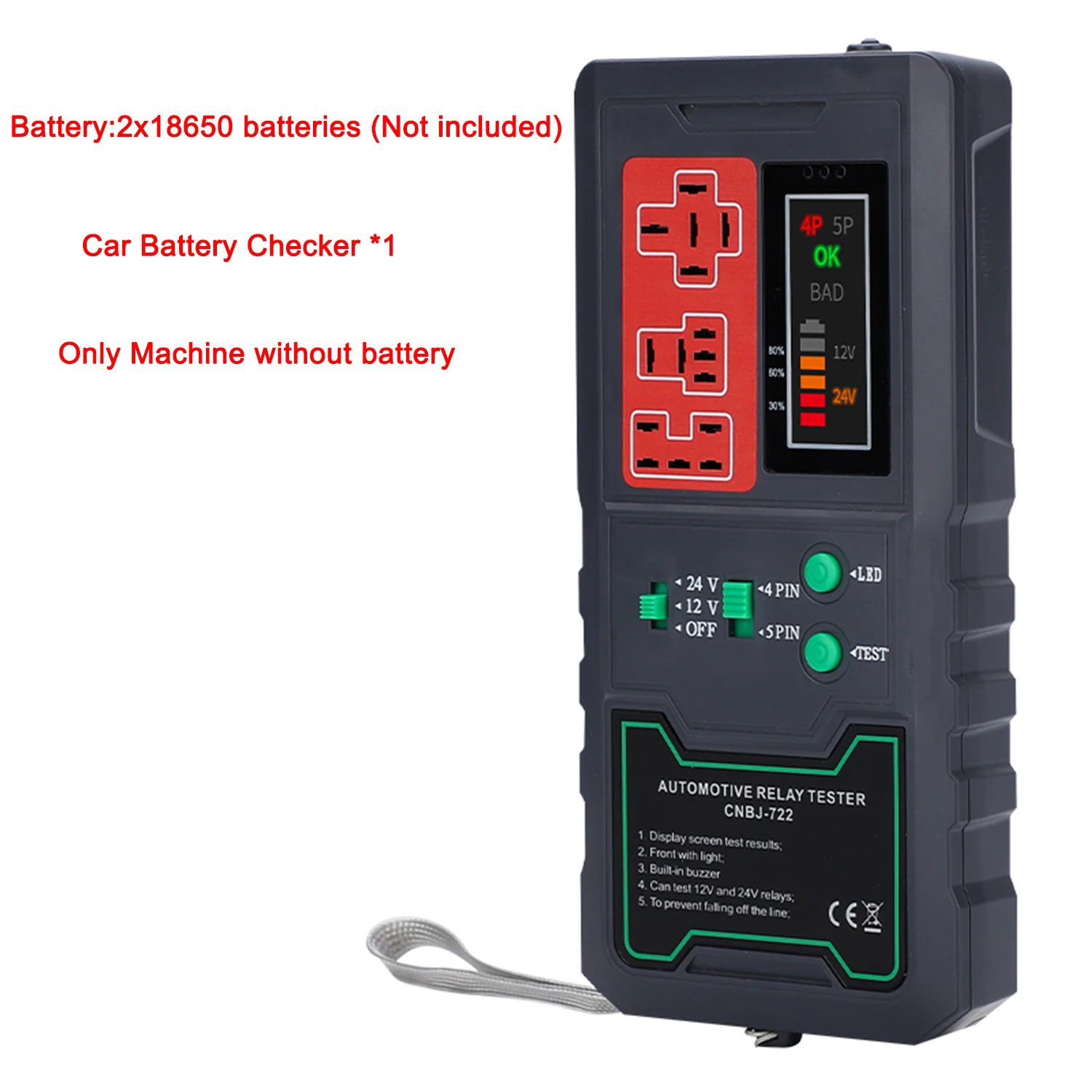 Auto Relay Tester CNBJ-722 Wireless Automotive Electronic Relay Tester for 12V 24V Car Relay Tester Auto Diagnostic Tools