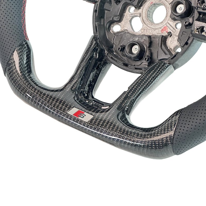 Sporty styling, genuine carbon fiber car steering wheel for Audi A3 A4 S4 S3 A5 S5 B9 A2 A6 S6 Q5 car steering wheel auto parts