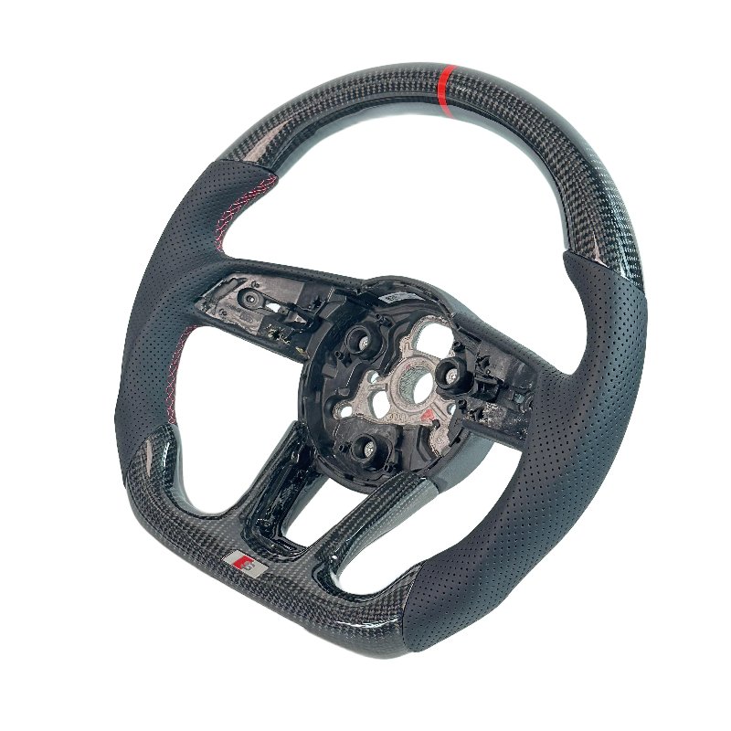 Sporty styling, genuine carbon fiber car steering wheel for Audi A3 A4 S4 S3 A5 S5 B9 A2 A6 S6 Q5 car steering wheel auto parts