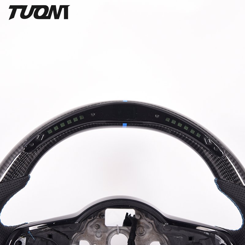 Sport car carbon fiber start stop button steering wheel for VW polo MK5 MK6 MK7 gti steering wheel