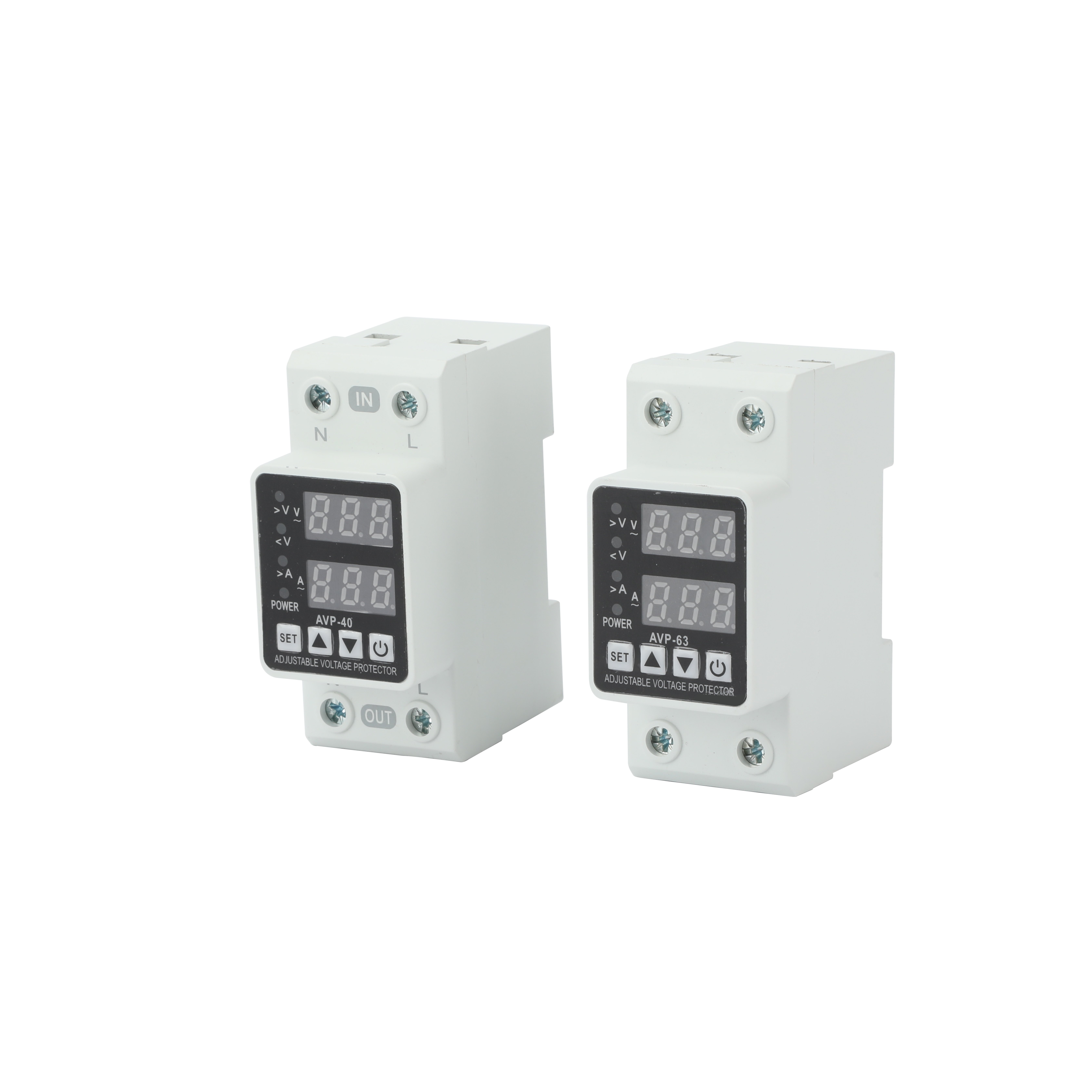 Din Rail Adjustable Auto Recovery Over Under Voltage Relay Protector Relay protection Digital Electric 220V Voltage Protector
