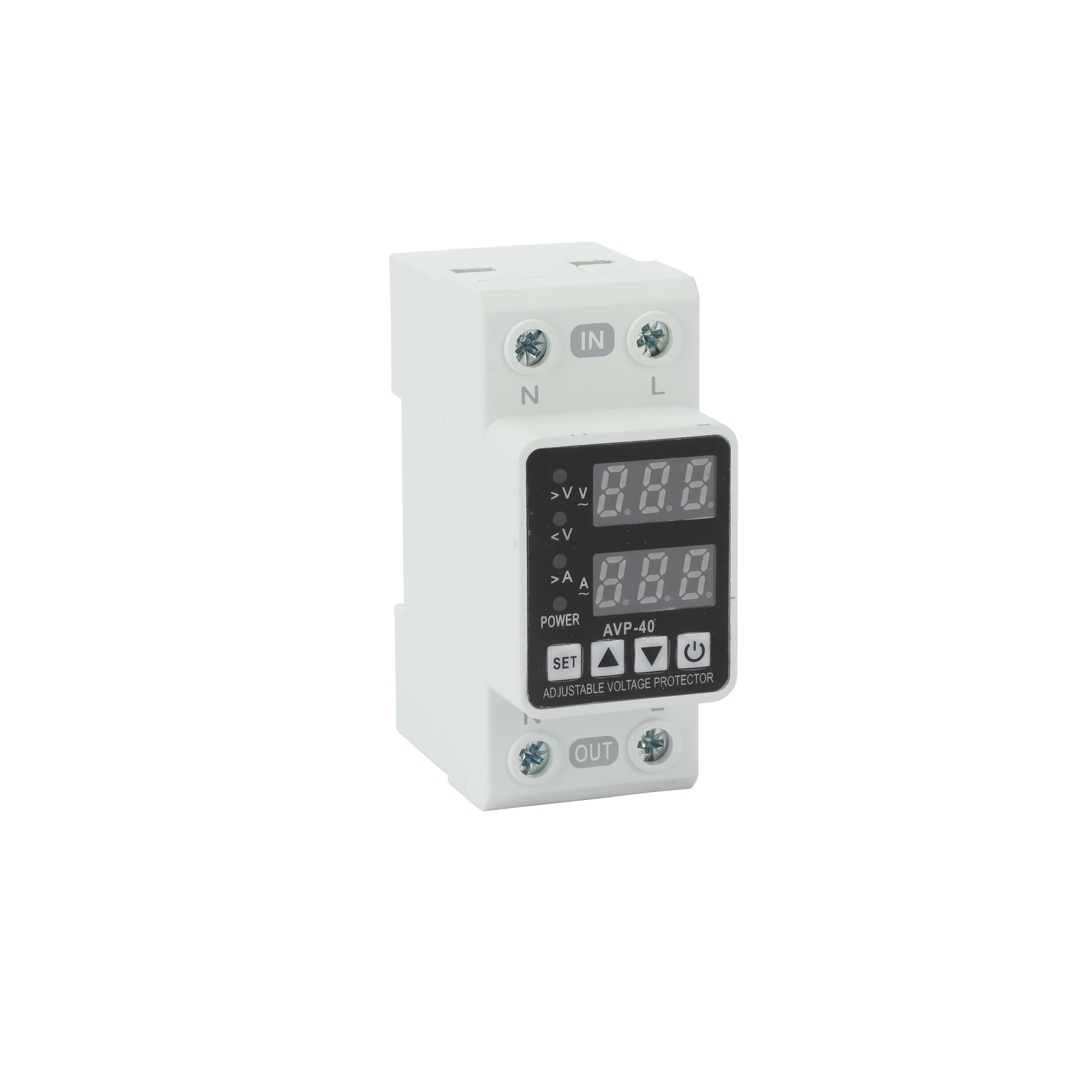 Din Rail Adjustable Auto Recovery Over Under Voltage Relay Protector Relay protection Digital Electric 220V Voltage Protector