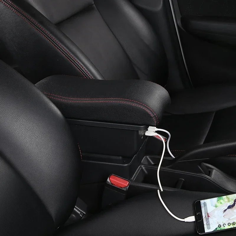 TONC Elevate Your 2018 Kia Rio with a Custom Armrest Console - USB Charging and Cup Holder