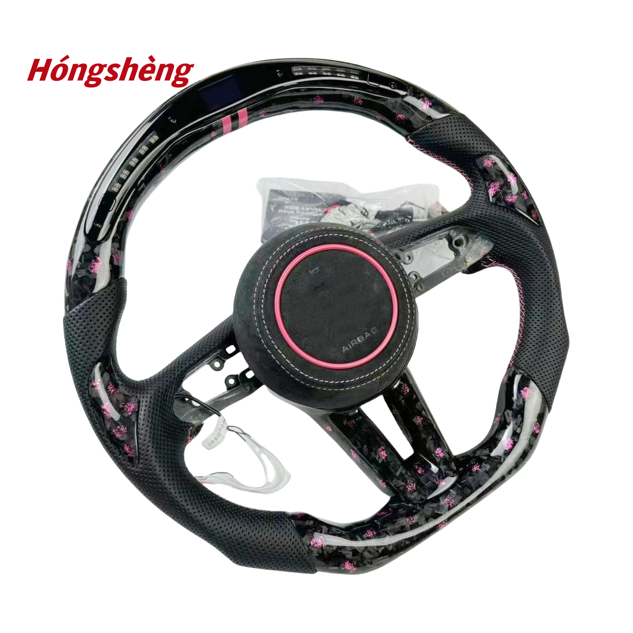 For Mazda cx3 cx5 Custom modified car steering wheel Custom pink forged LED steering wheel