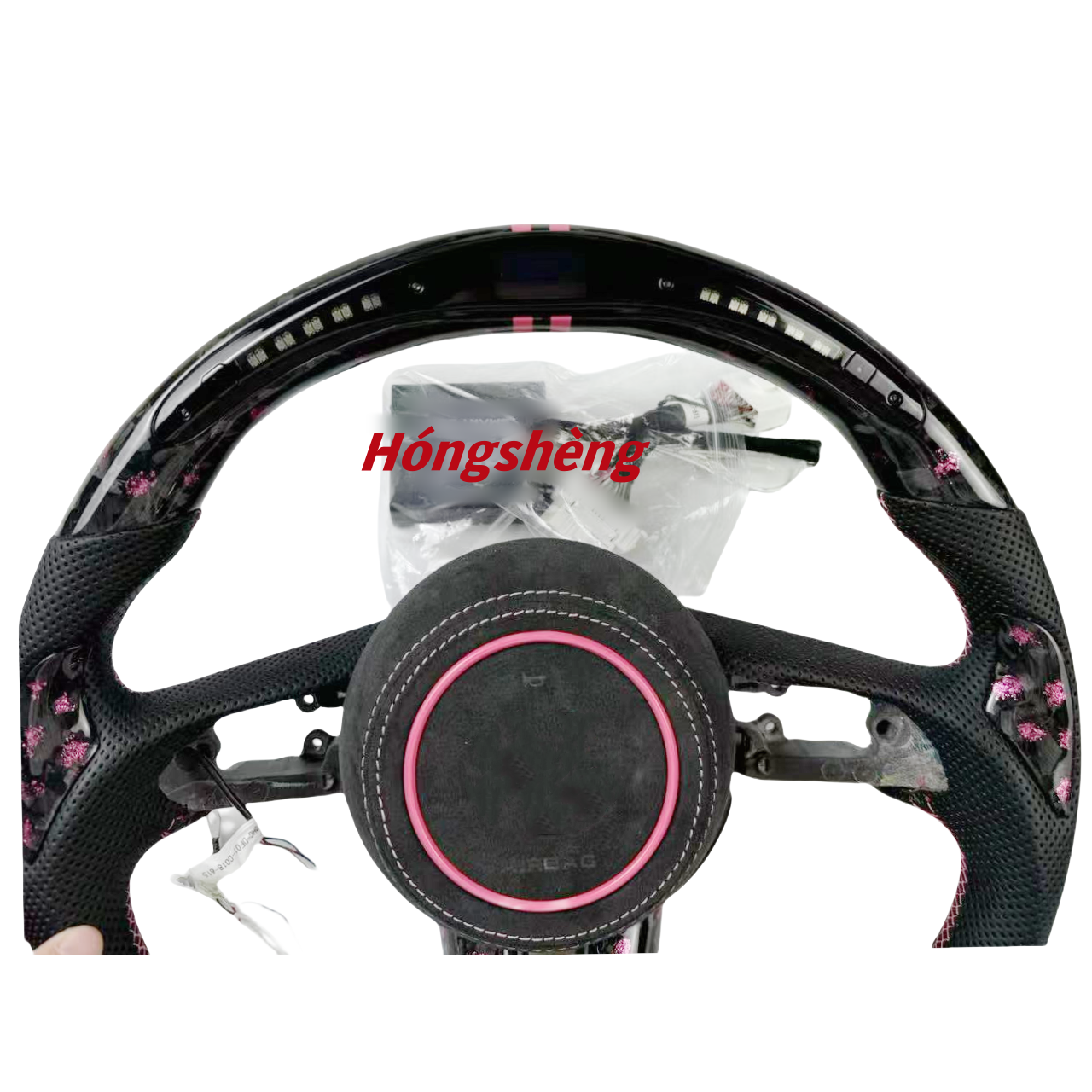 For Mazda cx3 cx5 Custom modified car steering wheel Custom pink forged LED steering wheel