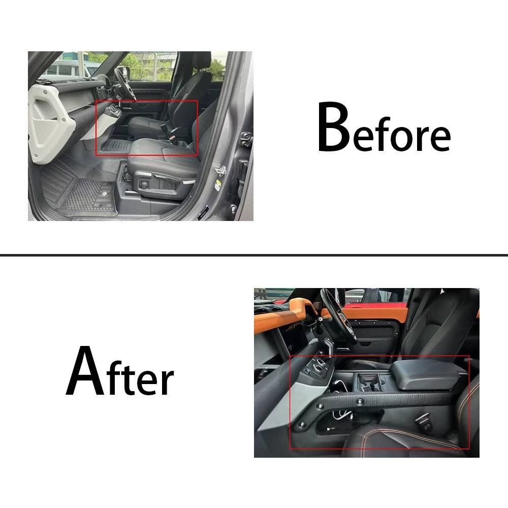 Car Auto Parts Central Control Armrest Box for Land Rover Defender L663 2020 2021 2022 2023
