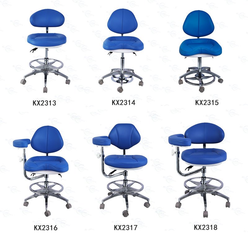 KX2324 Reclining Adjustable Beauty Salon Saddle Seat Chair Swivel Saddle Chair Swivel Lift Chair with Armrest for Lashing