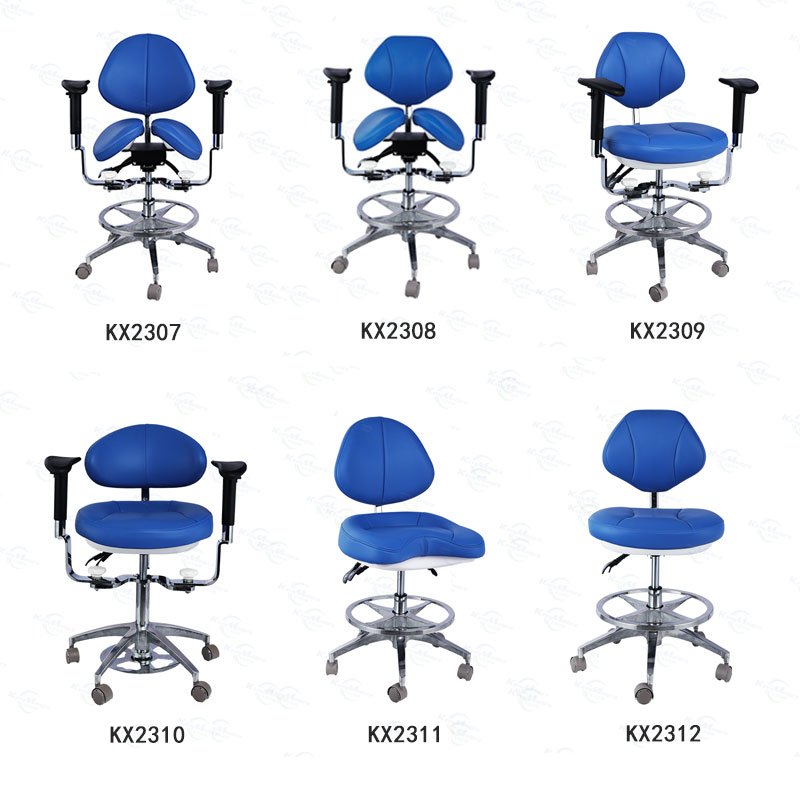 KX2324 Reclining Adjustable Beauty Salon Saddle Seat Chair Swivel Saddle Chair Swivel Lift Chair with Armrest for Lashing
