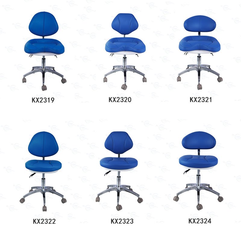 KX2324 Reclining Adjustable Beauty Salon Saddle Seat Chair Swivel Saddle Chair Swivel Lift Chair with Armrest for Lashing