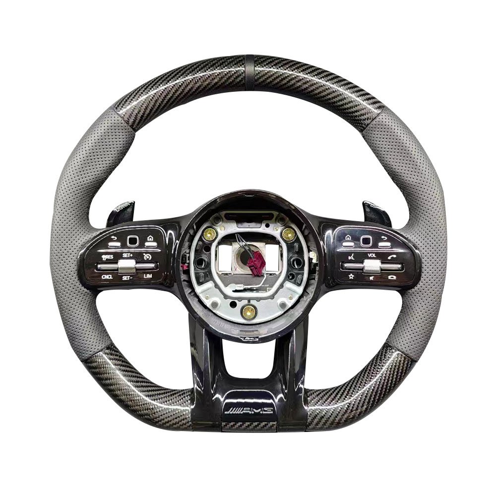 Factory Carbon Fiber Steering Wheel C217 W211 W212 W221 W222 S63 C63 GLA45 C43 SLC for benzs AMG W204 W205 CLA GLA 45 Class